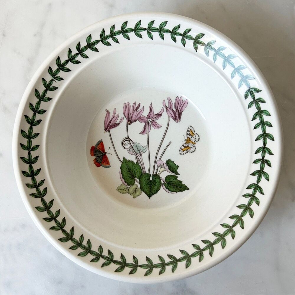 Portmeirion Botanic Garden Cyclamen Cereal Soup Bowl 6.5" 1972 England